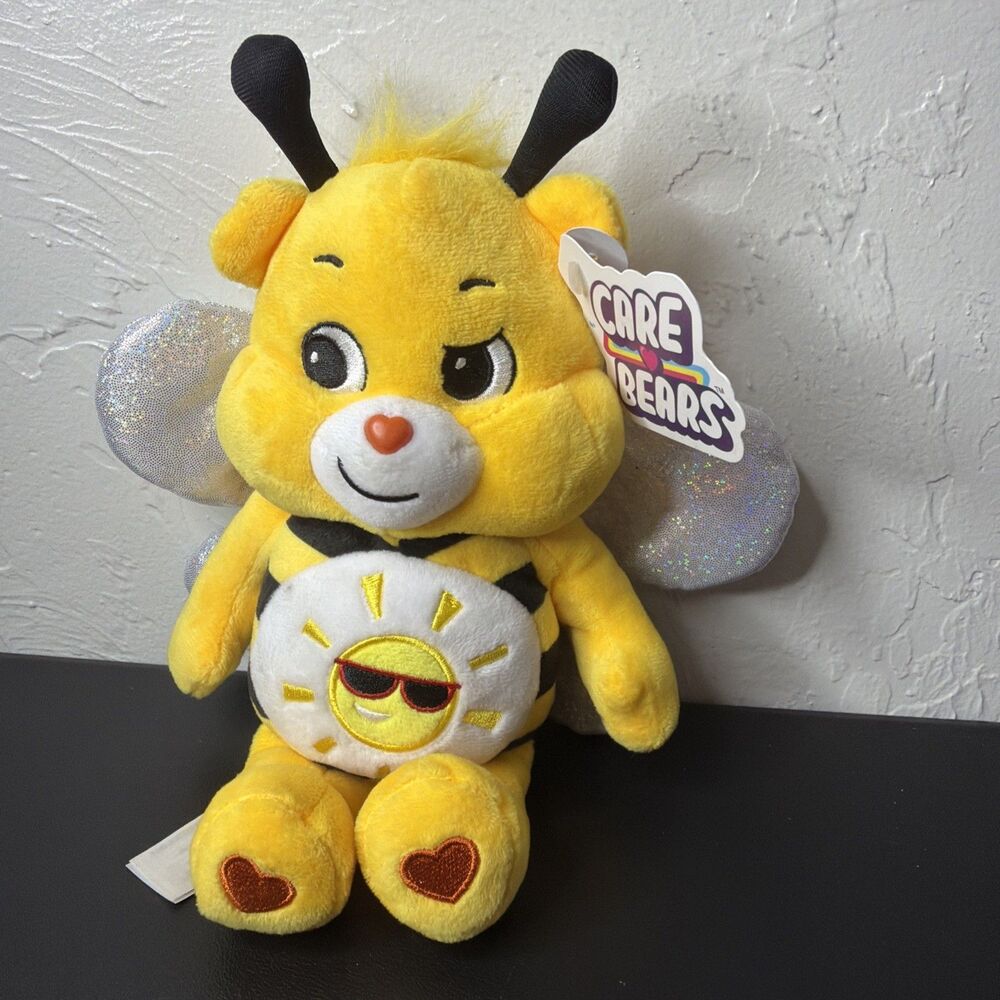 Care Bears 9-inch Funshine Bear Bumble Bee Plush with Sparkle Wings